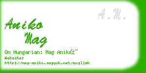 aniko mag business card